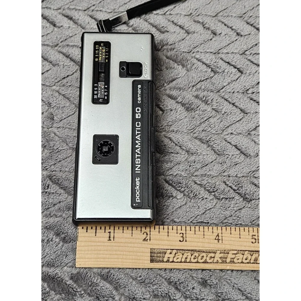 KODAK Pocket Instamatic‎ 50 Camera UNTESTED! Made In USA Black Silver